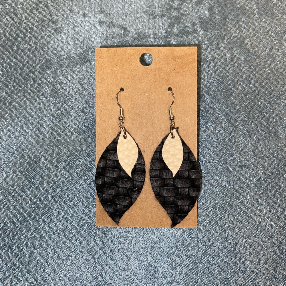 Leather Faux Earrings